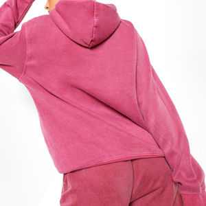 Sudadera con capucha de lona corta con cremallera de cuello alto para mujer, ropa de calle de invierno ecológica transpirable, logotipo personalizado, posición frontal, venta al por mayor - Product Image 2