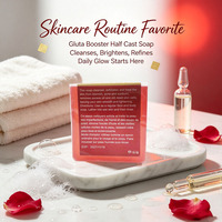 Savon en barre éclaircissant anti-taches Half Cast au Glutathion, exfoliant, régulateur de sébum, raffermissant et anti-démangeaisons pour femmes