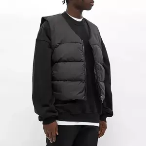 Nouveauté, gilet matelassé respirant pour hommes, gilet d'hiver léger et confortable avec logo personnalisé OEM - Product Image 1