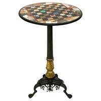 Plateau de table en marbre avec incrustation d'art floral Pietra Dura, écologique, durable, facile à nettoyer, table basse de salon personnalisable