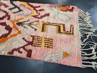 Vente en gros 100% Tapis de couloir multicolore noué à la main Tapis berbère marocain Design moderne touffeté pour la décoration de salon