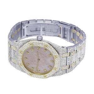 Montre mécanique haut de gamme en édition limitée avec diamants en moissanite, cristal saphir, cadran glacé brillant, bracelet en acier inoxydable durable - Product Image 2
