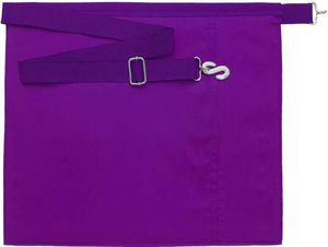 Tablier de Cérémonie Personnalisé Écologique pour Conseil des Membres - Blanc et Violet en Gros-grain, Tablier Maçonnique RSM (Royal & Select Master) - Product Image 2