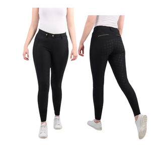 Culotte d'équitation pour femmes personnalisée pleine adhérence vêtements extensibles en vrac vente en gros équitation Jodhpurs pantalon - Product Image 3