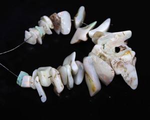 ลูกปัดโอปอลจากออสเตรเลียแบบหยาบลูกปัดพลอยโอปอลจากออสเตรเลีย6X3MM 27X16MM ขนาด2นิ้ว - Product Image 2