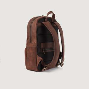 Distressed Vintage Brown Leather <b>Laptop</b> <b>Backpack</b> - Product Image 3
