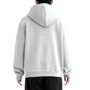 เสื้อมีฮู้ดผ้าฟลีซผ้าฝ้าย100% โอเวอร์ไซส์สำหรับผู้ชายและผู้หญิง2024 OEM โลโก้ตามสั่ง - Product Image 2