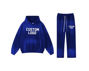 Conjunto de pantalones de chándal acampanados y Top corto con lavado ácido personalizado, Sudadera con capucha y chaqueta negra de invierno con logotipo impreso - Product Image 4