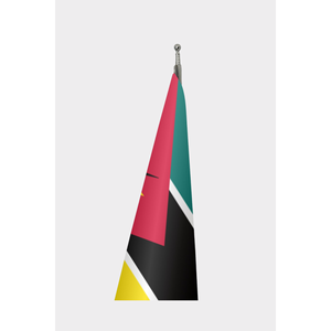 Mozambique Official Interior <b>Flag</b> Custom Logo Digital Printing 3x5ft Aluminum Fiberglass <b>Pole</b> Pennant Style Polyester Material - Product Image 3