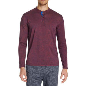 Camicia Casual da Uomo Tallia, Vestibilità Slim, Manica Lunga, Motivo Floreale Rosso Paisley, Tessuto Popeline Mercerizzato Antipiega, Taglie S e XL - Product Image 1