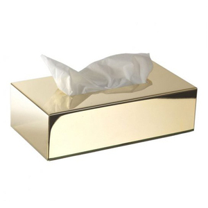 Caja de almacenamiento de tejido de servilletas de Metal de diseño de paisaje de Color dorado de lujo Premium - Product Image 5