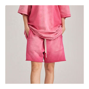 RAM Industry Short personnalisé pour hommes de haute qualité 100% coton coupe décontractée taille moyenne Sunfade Bleach Wash Casual Solid Sweat Shorts - Product Image 2