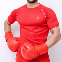 T-shirts de sport pour hommes en coton tricoté 100% durable, respirants, confortables, couleur unie, vêtements de fitness fabriqués au Pakistan