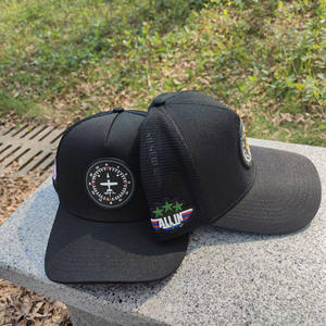 หมวกเบสบอลผ้าแคนวาสสีดำ5แผงออกแบบได้ตามที่ต้องการหมวกกีฬาเบสบอลทำจากผ้าแคนวาสสำหรับปั่นจักรยานกลางแจ้ง - Product Image 4