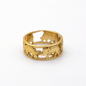 2026 Trendy Design Vintage Boho Multi <b>Elephant</b> Tribal Band Ring 18k Gold Plated Ethnic Brass Animal Wholesale Ring For Women - Product Image 1