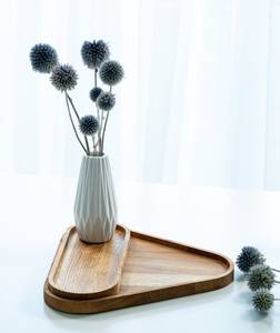 Ensemble de plateau en forme de triangle en bois de chêne avec ovale pour une table basse design moderne Cadeau accessoires de bureau ensemble de plateau triangulaire - Product Image 3