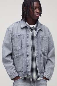 Veste en jean pour hommes à séchage rapide respirante de haute qualité noire et grise nouveau design avec logo avant de service OEM hiver - Product Image 6