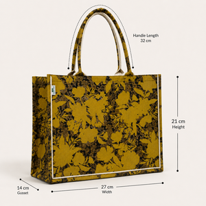 Bolsa de Mano Personalizada de Lona para Mujer, con Estampado Floral, Laminada en PP, para la Playa o Compras, 27x21x14cm, OEM, ODM, Proveedor de Fábrica al por Mayor - Product Image 3