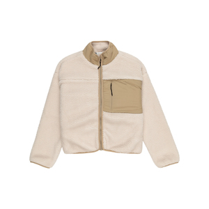 Wholesale Custom Women's Color Blocked Fleece <b>Jacket</b> With Stand Collar And Zipper Closure Winter Warm Coat - Product Image 4