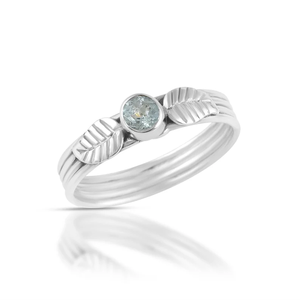 Approvisionnement d'usine Offre Spéciale Unique Léger Minimaliste Bijoux Bleu Topaze Anneau 925 En Argent Sterling À La Main Dainty Déclaration Anneau - Product Image 1