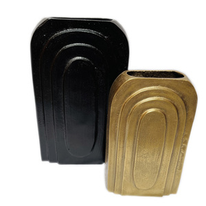 Vase à fleurs en aluminium Atiqco, style Mid-Century Modern, pour décoration intérieure, idéal pour plantes et arrangements floraux. - Product Image 3