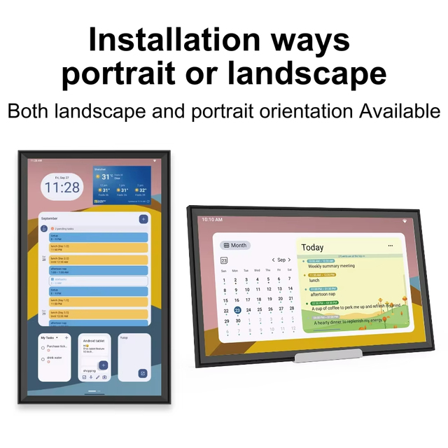 Wall Mounted Digital 21.5 Inch Touch Screen Monitor Android Tablet Metal Digital Calendars and Reminders Smart Wall Calendar
