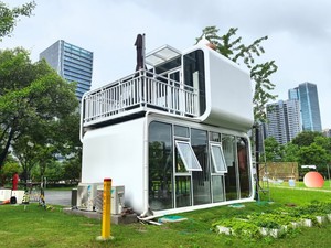 Casa Contenedor Prefabricada Moderna, Casa Modular de Lujo, Casa Portátil con Estructura de Acero, Villa Prefabricada, Casa Móvil con Balcón - Product Image 1