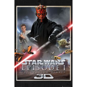 Póster de Star Wars Episodio I de estilo moderno, decoración de pared con marco negro, arte en papel - Product Image 1
