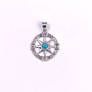 จี้พลอยเทอร์ควอยส์925เครื่องประดับทำมือเงินสเตอร์ลิงออกแบบอย่างดีสำหรับผู้หญิงเครื่องประดับจี้เงินขายส่งจำนวนมาก - Product Image 2