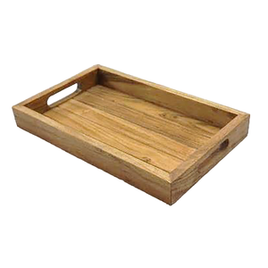ถาดไม้รูปทรงสี่เหลี่ยมผืนผ้าแบบทันสมัยพร้อมที่จับขนาดใหญ่ถาดเสิร์ฟสำหรับตกแต่ง - Product Image 6