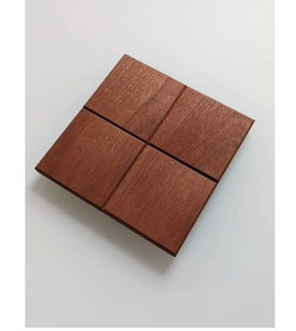 Ensemble de sous-verres en bois design fait à la main Tapis et tampons carrés en bois antidérapants pour un usage quotidien Fabriqué en Inde - Product Image 1