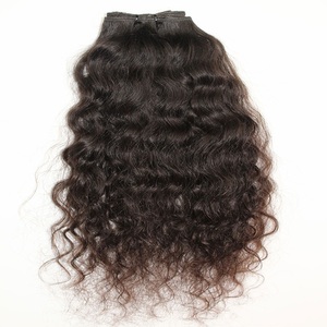 100% Unprocessed Raw Human Hair <b>Extensions</b> Single Donor Double Weft Indian Curly Bundle Vietnamese Burmese Curly Bundles - Product Image 1