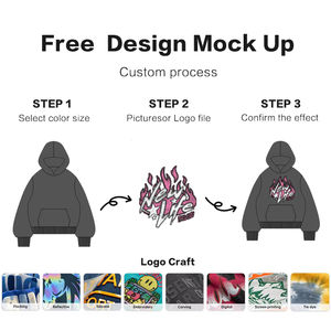 Fabricant de sweats à capuche vintage lourds délavés à l'acide à manches raglan surdimensionnées Boxy Stone Washed sweats à capuche personnalisés pour hommes - Product Image 4