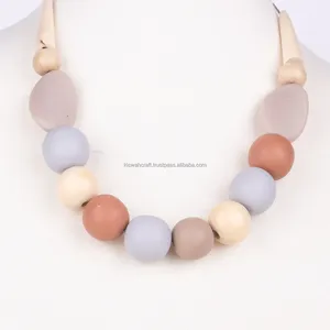 Collar llamativo colorido de moda con estilo, collar de cadena de cristal de resina multicolor, regalo para mujeres y niñas - Product Image 2