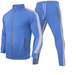 Combinaison de loisirs, combinaison de fitness, jogging pour hommes, coton, surdimensionné, salle de sport, fitness, sport, veste de survêtement zippée + pantalon long - Product Image 1