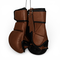 Gants de MMA Geoffrey SHOOTER rétro vintage 100% cuir de vache, écologiques, durables, couleur marron antique, pour adultes, gym, fitness, boxe
