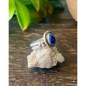 Navajo Handmade <b>Lapis</b> <b>Lazuli</b> Sterling Silver <b>Ring</b> Size 4.5 Cultural Collectible Jewelry - Product Image 3