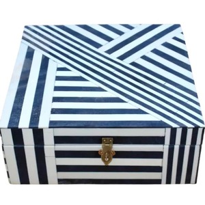 Bone in lay big size wooden <b>box</b> fir jewelry and other storage gift ware - handmade - Product Image 1