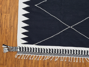 Alfombra Kilim tejida a mano de lana de Nueva Zelanda Alfombra de lana de diamante Alfombra de lana marroquí - Product Image 6