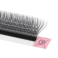 Vente en gros de plateaux de cils 8D Clover confortables en PBT allemand, effet croisé 3D CC D, aspect naturel, 20 rangées d'extensions de cils