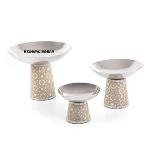 Juego de tres cuencos de chocolate de metal con soporte árabe, forma redonda, cuenco decorativo para dulces, cuenco de chocolate nuevo y elegante de alta calidad - Product Image 5