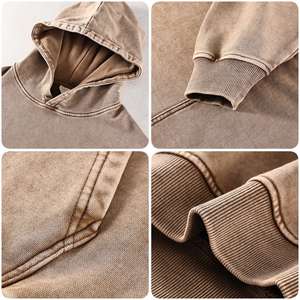 Sudadera con capucha extragrande vintage unisex | Sudadera urbana lavada con bolsillo canguro - Product Image 6