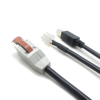 Câble USB Goochain 24V alimenté, USB B mâle 2 broches, pour lecteurs de codes-barres et imprimantes, conducteur en cuivre étamé pour système de point de vente