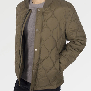 Veste d'hiver matelassée OEM personnalisée manteau long vierge rembourré de couleur marron vestes pour hommes de haute qualité à vendre - Product Image 1