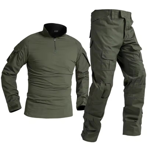 Tactical Uniform <b>Canvas</b> Camouflage Shirt Pants Quick Dry Breathable Tactical Hunting Apparel Custom Logo OEM Service Reasonable - Product Image 4