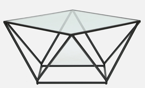 Meubles de bureau à domicile de style industriel moderne, tables d'appoint en métal, plateau en verre, matériau en fer, taille personnalisée, finition thermolaquée, haute qualité - Product Image 3