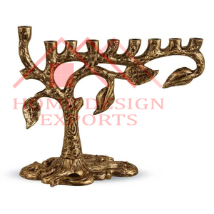 Religious Menorah <b>Candle</b> Holder for Sale New Arrival Antique Gold <b>Candle</b> Menorah <b>Candle</b> Holder with <b>Marble</b> Base - Product Image 4