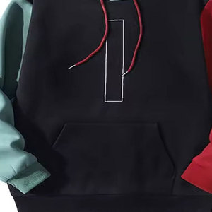 เสื้อฮู้ดแบบสวมหัวสำหรับผู้ชายเสื้อมีฮู้ดแบบสวมหัวผ้าคอตตอนผสมสีทึบปรับขนาดได้โลโก้ - Product Image 5