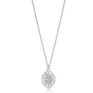 Collier à breloques en argent sterling avec amande et zircon de conception grecque 25 bijoux turcs faits à la main en gros - Product Image 5