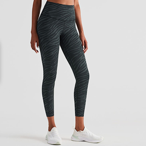 Leggings de yoga taille haute tie-dye, longueur intégrale, extensibles dans quatre directions, en spandex et polyester, pantalon de fitness pour femme, motif dégradé de couleur - Product Image 5